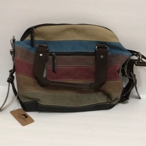 Kiss Gold multicolor canvas crossbody